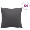 Throw Pillows 4 pcs Anthracite 15.7"x15.7" Fabric