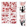 Halloween Decorative Bloody Window Handprint Footprint Wall Floor Stickers for Halloween Party