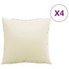 Throw Pillows 4 pcs Cream 19.7"x19.7" Fabric