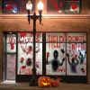 Halloween Decorative Bloody Window Handprint Footprint Wall Floor Stickers for Halloween Party