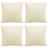 Throw Pillows 4 pcs Cream 19.7"x19.7" Fabric