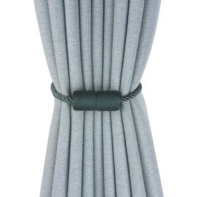 Cylindrical Curtain Bandage Magnetic Buckle Installation-free (Option: Lake Blue)
