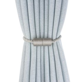 Cylindrical Curtain Bandage Magnetic Buckle Installation-free (Option: Gray)