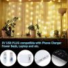 3m Usb Window Curtain Lights Remote Control 8 Modes Garland