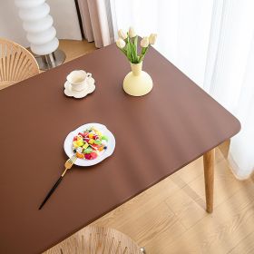 Sheepskin All-inclusive Tablecloth Waterproof And Oil-proof Disposable Anti-scald Tablecloth (Option: Brown Tea-Suitable For 80X120cm)